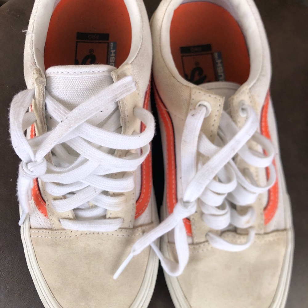 Vans Old Skool Orange Checkerboard (Size 5.5)